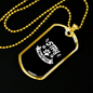 Dog Pawsitive White Necklace Stainless Steel or 18k Gold Dog Tag 24" Chain-Express Your Love Gifts