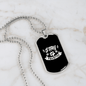 Dog Pawsitive White Necklace Stainless Steel or 18k Gold Dog Tag 24" Chain-Express Your Love Gifts