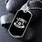 Dog Pawsitive White Necklace Stainless Steel or 18k Gold Dog Tag 24" Chain-Express Your Love Gifts