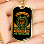 Dog Problem Necklace Stainless Steel or 18k Gold Dog Tag 24" Chain-Express Your Love Gifts