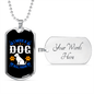 Dog Real Friend Necklace Stainless Steel or 18k Gold Dog Tag 24" Chain-Express Your Love Gifts