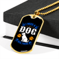 Dog Real Friend Necklace Stainless Steel or 18k Gold Dog Tag 24" Chain-Express Your Love Gifts