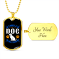 Dog Real Friend Necklace Stainless Steel or 18k Gold Dog Tag 24" Chain-Express Your Love Gifts