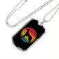 Dog Retro Vintage Necklace Stainless Steel or 18k Gold Dog Tag 24" Chain-Express Your Love Gifts