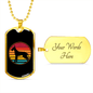 Dog Retro Vintage Necklace Stainless Steel or 18k Gold Dog Tag 24" Chain-Express Your Love Gifts