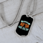 Dog's Day Blue Necklace Stainless Steel or 18k Gold Dog Tag 24" Chain-Express Your Love Gifts