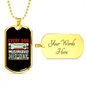 Dog's Day Bone Necklace Stainless Steel or 18k Gold Dog Tag 24" Chain-Express Your Love Gifts
