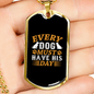 Dog's Day Brown Necklace Stainless Steel or 18k Gold Dog Tag 24" Chain-Express Your Love Gifts