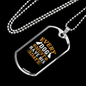 Dog's Day Brown Necklace Stainless Steel or 18k Gold Dog Tag 24" Chain-Express Your Love Gifts