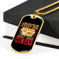 Dog's Day Necklace Stainless Steel or 18k Gold Dog Tag 24" Chain-Express Your Love Gifts