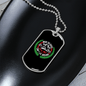 Dog's Day Off Green Necklace Stainless Steel or 18k Gold Dog Tag 24" Chain-Express Your Love Gifts