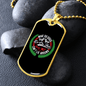 Dog's Day Off Green Necklace Stainless Steel or 18k Gold Dog Tag 24" Chain-Express Your Love Gifts