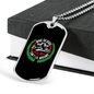 Dog's Day Off Green Necklace Stainless Steel or 18k Gold Dog Tag 24" Chain-Express Your Love Gifts