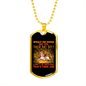 Dog's Day Off Necklace Stainless Steel or 18k Gold Dog Tag 24" Chain-Express Your Love Gifts