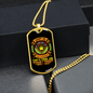 Dog's Day Off Neon Green Necklace Stainless Steel or 18k Gold Dog Tag 24" Chain-Express Your Love Gifts