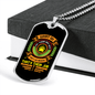 Dog's Day Off Neon Green Necklace Stainless Steel or 18k Gold Dog Tag 24" Chain-Express Your Love Gifts