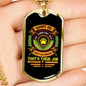Dog's Day Off Neon Green Necklace Stainless Steel or 18k Gold Dog Tag 24" Chain-Express Your Love Gifts