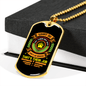 Dog's Day Off Neon Green Necklace Stainless Steel or 18k Gold Dog Tag 24" Chain-Express Your Love Gifts