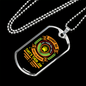 Dog's Day Off Neon Green Necklace Stainless Steel or 18k Gold Dog Tag 24" Chain-Express Your Love Gifts