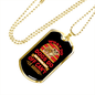 Dog's Day Off Pink Necklace Stainless Steel or 18k Gold Dog Tag 24" Chain-Express Your Love Gifts