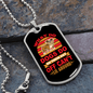 Dog's Day Off Pink Necklace Stainless Steel or 18k Gold Dog Tag 24" Chain-Express Your Love Gifts