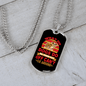 Dog's Day Off Pink Necklace Stainless Steel or 18k Gold Dog Tag 24" Chain-Express Your Love Gifts