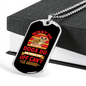 Dog's Day Off Pink Necklace Stainless Steel or 18k Gold Dog Tag 24" Chain-Express Your Love Gifts