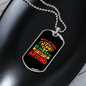 Dog's Day Off Red Necklace Stainless Steel or 18k Gold Dog Tag 24" Chain-Express Your Love Gifts