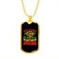 Dog's Day Off Red Necklace Stainless Steel or 18k Gold Dog Tag 24" Chain-Express Your Love Gifts