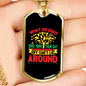 Dog's Day Off Red Necklace Stainless Steel or 18k Gold Dog Tag 24" Chain-Express Your Love Gifts