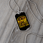 Dog's Day Off Yellow Necklace Stainless Steel or 18k Gold Dog Tag 24" Chain-Express Your Love Gifts