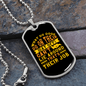 Dog's Day Off Yellow Necklace Stainless Steel or 18k Gold Dog Tag 24" Chain-Express Your Love Gifts