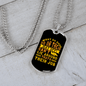 Dog's Day Off Yellow Necklace Stainless Steel or 18k Gold Dog Tag 24" Chain-Express Your Love Gifts