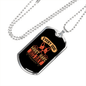 Dog's Day Peach Necklace Stainless Steel or 18k Gold Dog Tag 24" Chain-Express Your Love Gifts