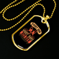 Dog's Day Peach Necklace Stainless Steel or 18k Gold Dog Tag 24" Chain-Express Your Love Gifts