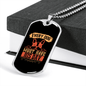 Dog's Day Peach Necklace Stainless Steel or 18k Gold Dog Tag 24" Chain-Express Your Love Gifts