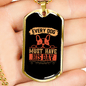 Dog's Day Peach Necklace Stainless Steel or 18k Gold Dog Tag 24" Chain-Express Your Love Gifts