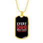 Dog's Day Pink Necklace Stainless Steel or 18k Gold Dog Tag 24" Chain-Express Your Love Gifts