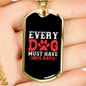 Dog's Day Pink Necklace Stainless Steel or 18k Gold Dog Tag 24" Chain-Express Your Love Gifts