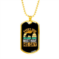 Dog's Day Yellow Necklace Stainless Steel or 18k Gold Dog Tag 24" Chain-Express Your Love Gifts