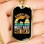 Dog's Day Yellow Necklace Stainless Steel or 18k Gold Dog Tag 24" Chain-Express Your Love Gifts