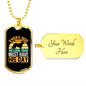 Dog's Day Yellow Necklace Stainless Steel or 18k Gold Dog Tag 24" Chain-Express Your Love Gifts