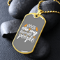 Dog's Favorite Necklace Stainless Steel or 18k Gold Dog Tag 24" Chain-Express Your Love Gifts