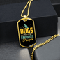 Dog's Favorite People Necklace Stainless Steel or 18k Gold Dog Tag 24" Chain-Express Your Love Gifts