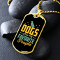 Dog's Favorite People Necklace Stainless Steel or 18k Gold Dog Tag 24" Chain-Express Your Love Gifts