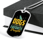 Dog's Favorite People Necklace Stainless Steel or 18k Gold Dog Tag 24" Chain-Express Your Love Gifts