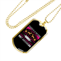 Dog's Saying Necklace Stainless Steel or 18k Gold Dog Tag 24" Chain-Express Your Love Gifts