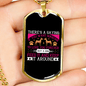 Dog's Saying Necklace Stainless Steel or 18k Gold Dog Tag 24" Chain-Express Your Love Gifts