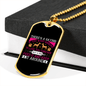 Dog's Saying Necklace Stainless Steel or 18k Gold Dog Tag 24" Chain-Express Your Love Gifts