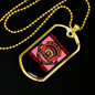 Dog's Saying Pink Necklace Stainless Steel or 18k Gold Dog Tag 24" Chain-Express Your Love Gifts